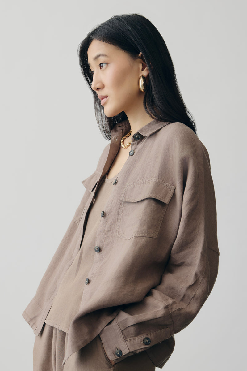 Axis Shacket in Latte