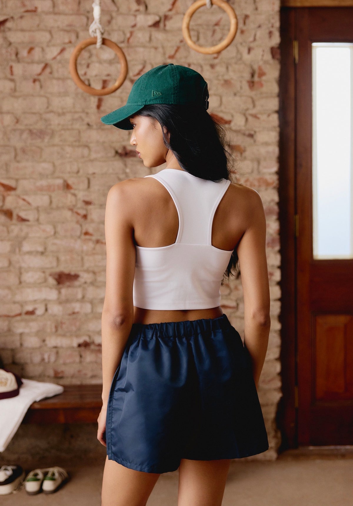 Technical Twill High Waisted Shorts