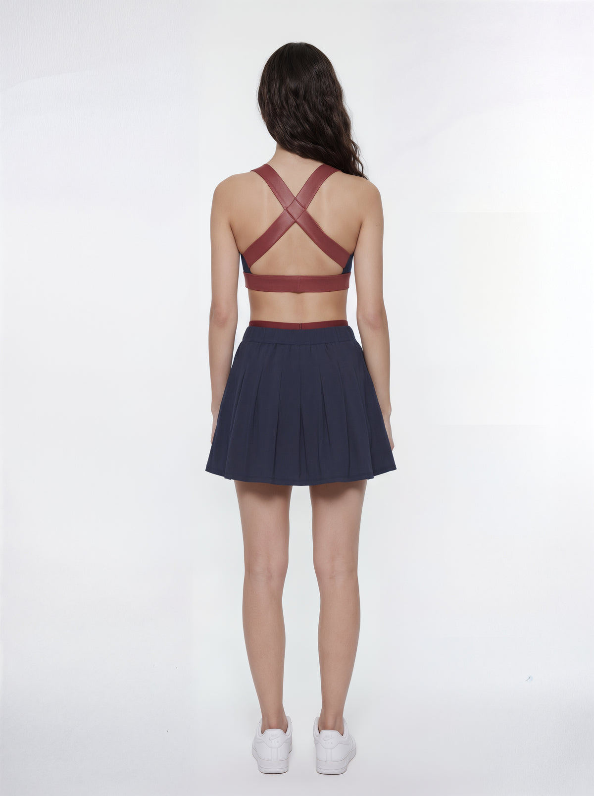 Navy Racquet Skirt