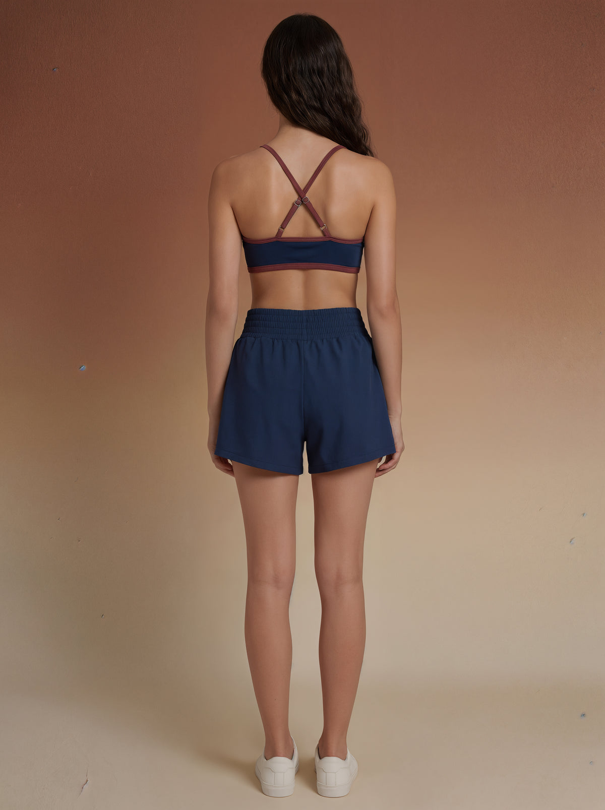 Navy Row Crossback Bra