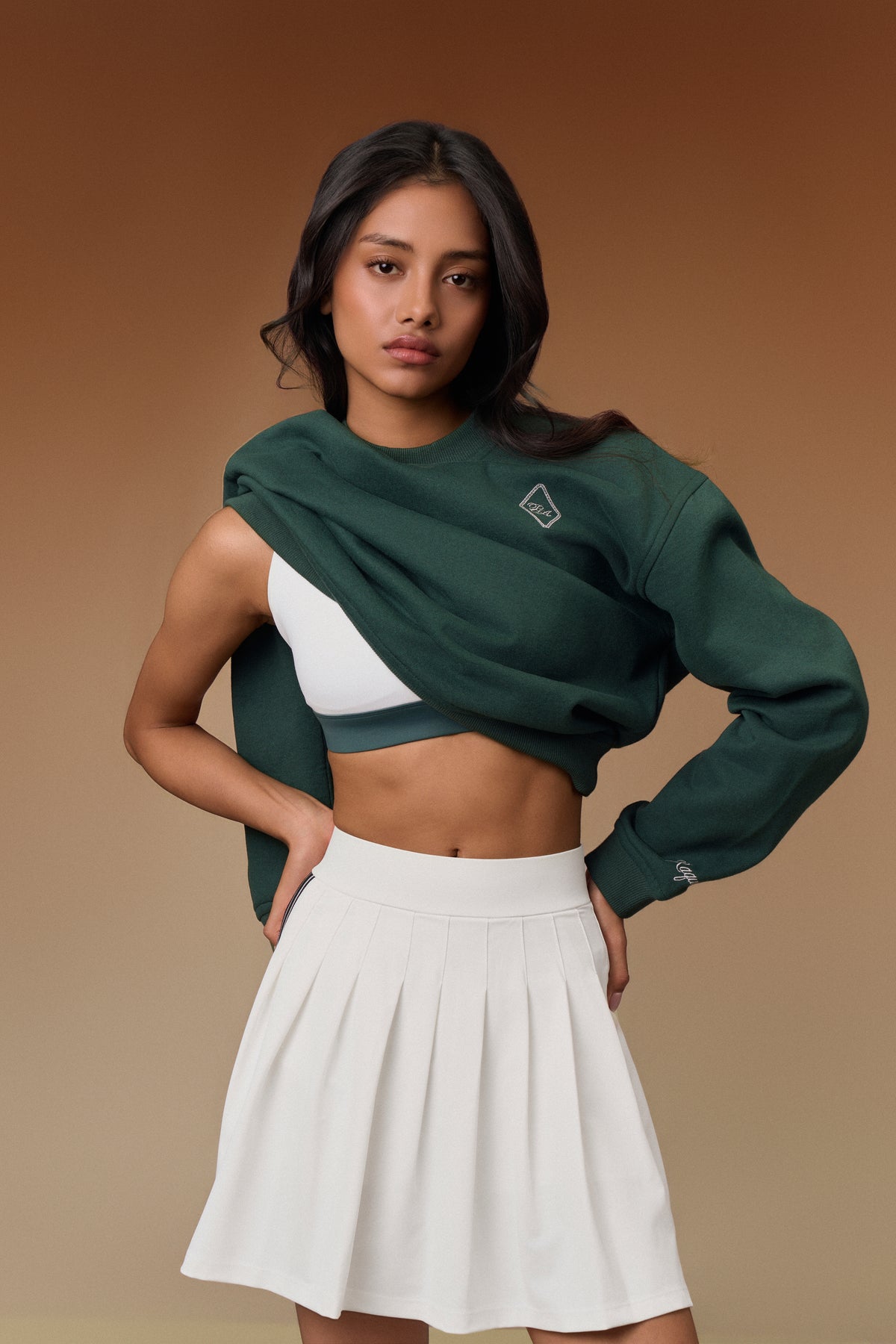 Fleece Crew Neck in Green