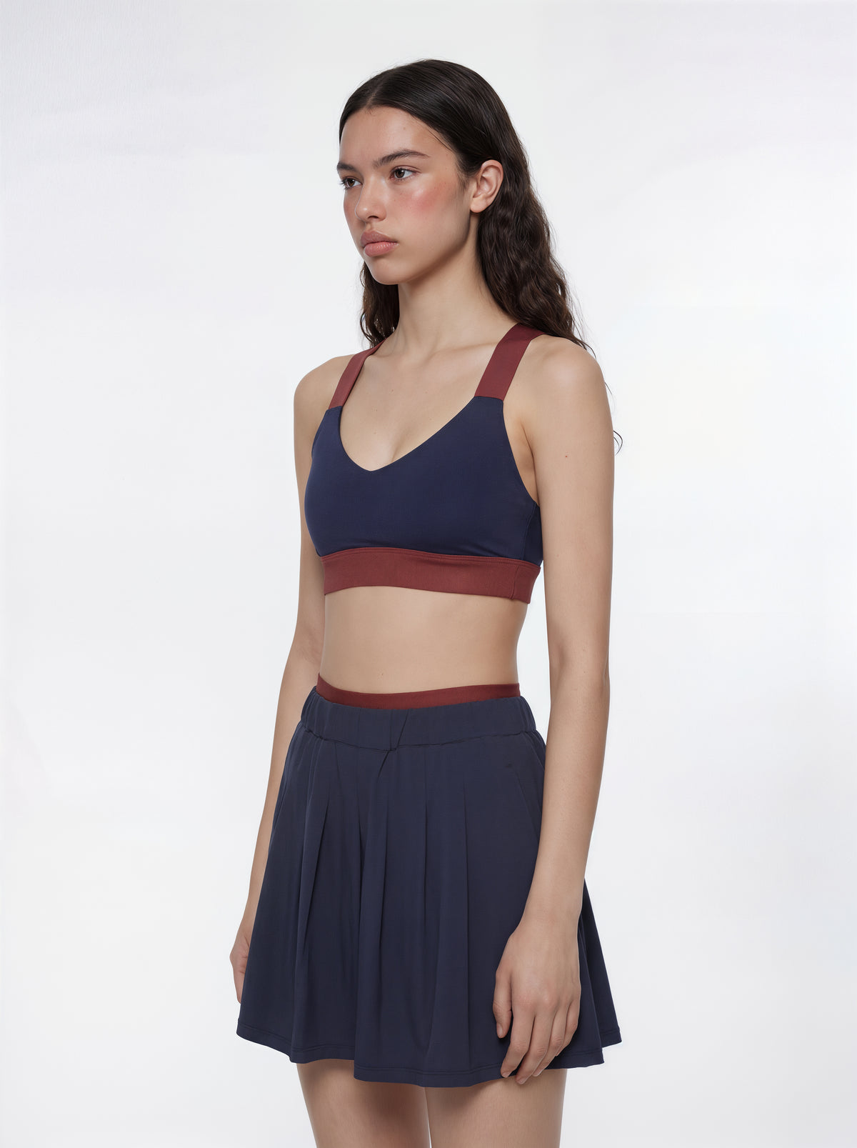 Navy Racquet Skirt