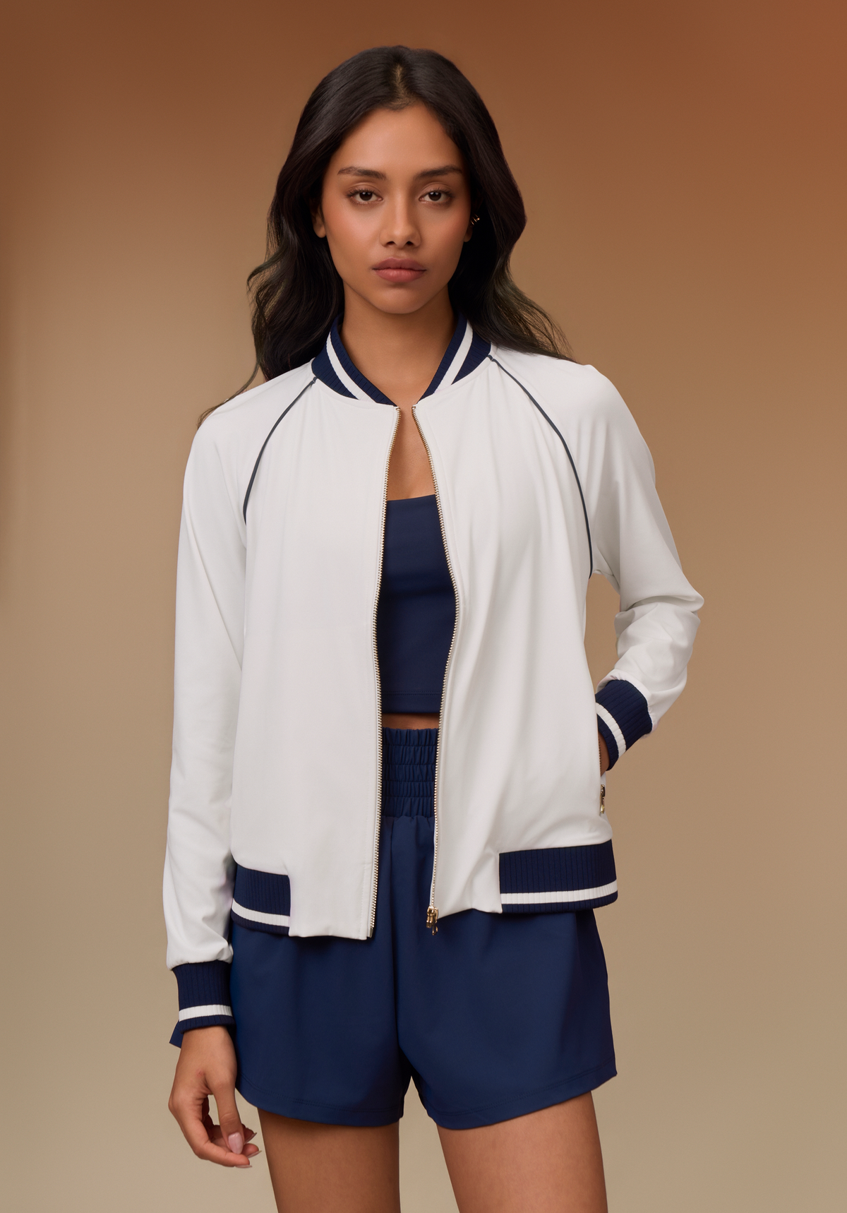 LuxeWeave Bomber Jacket