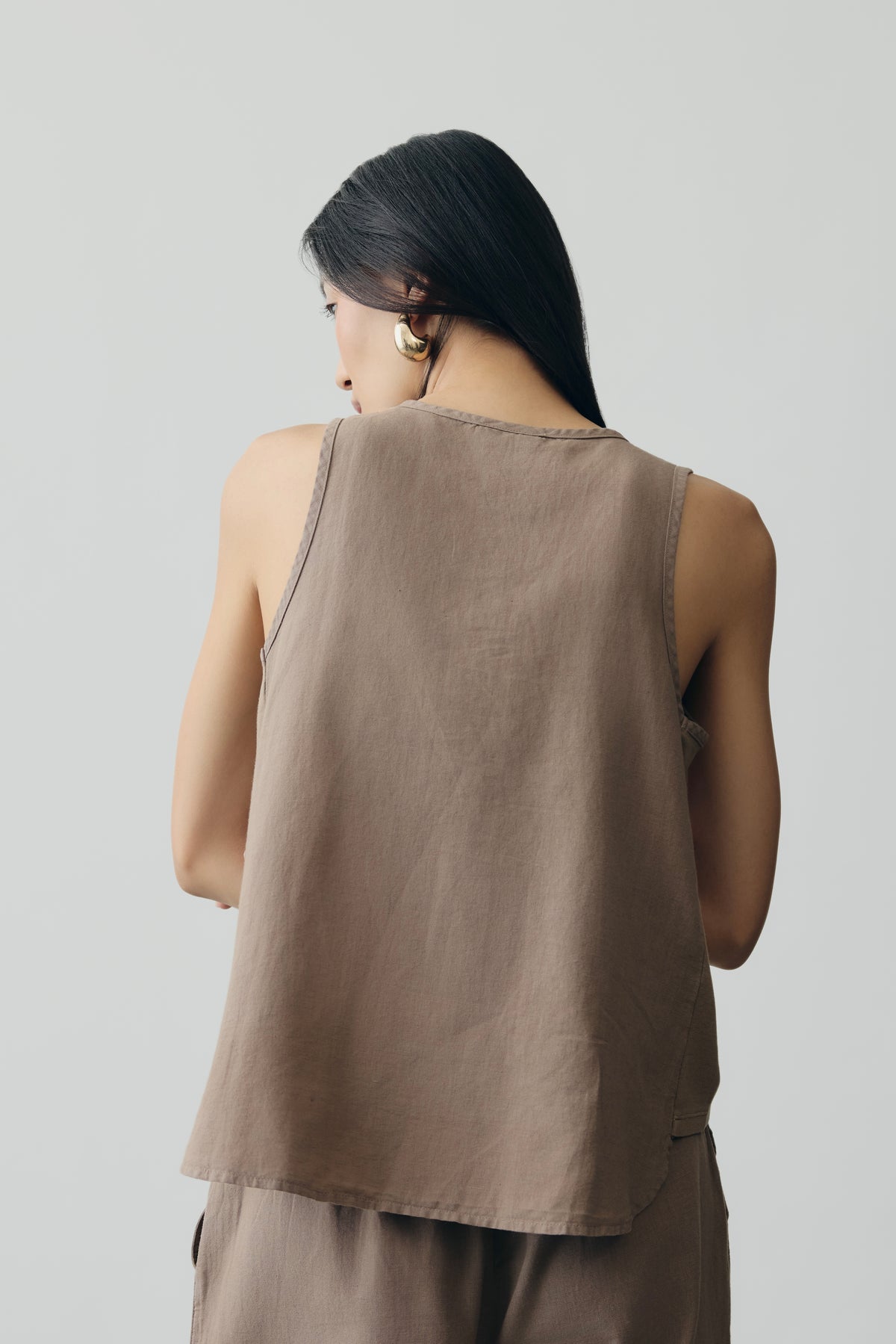 Latte Linen Tank