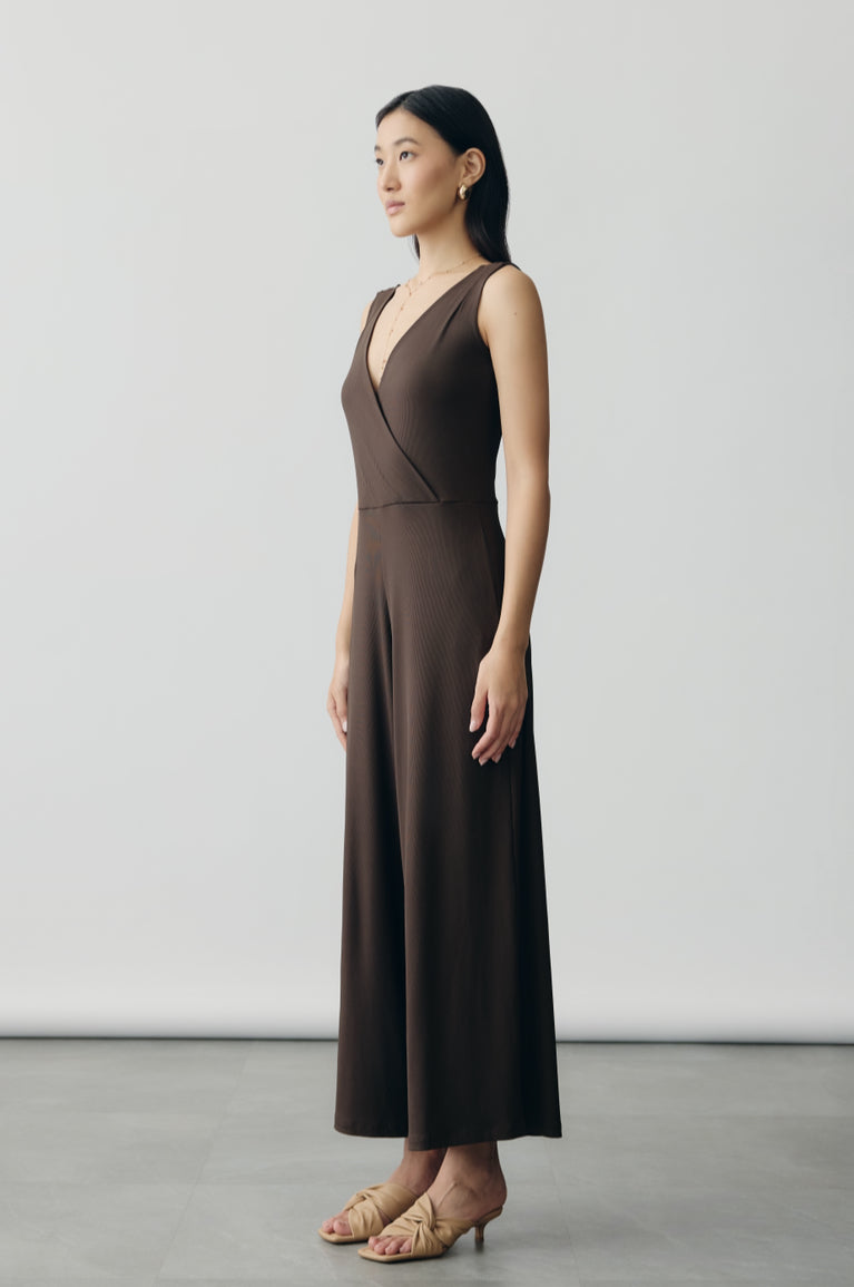 Mocha AerialRib Jumpsuit