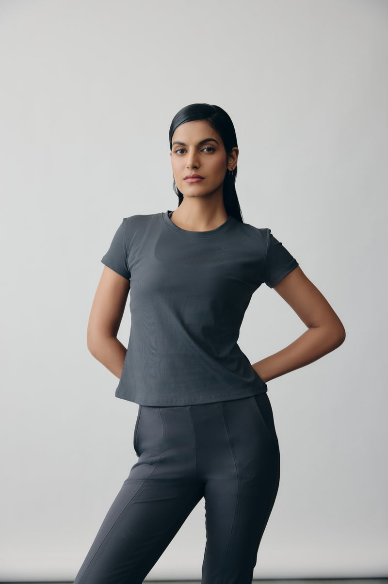 AerialRib Tee in Slate