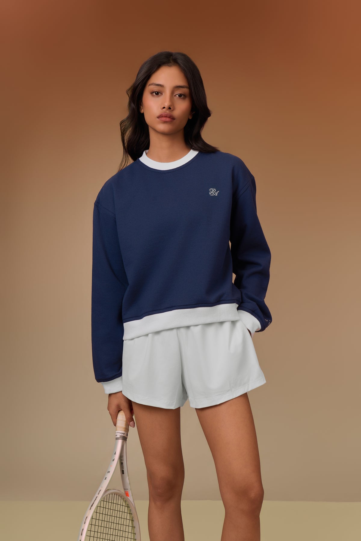 Fleece Crew Neck in Navy
