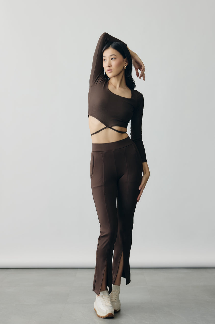Mocha AerialRib Ballet Top