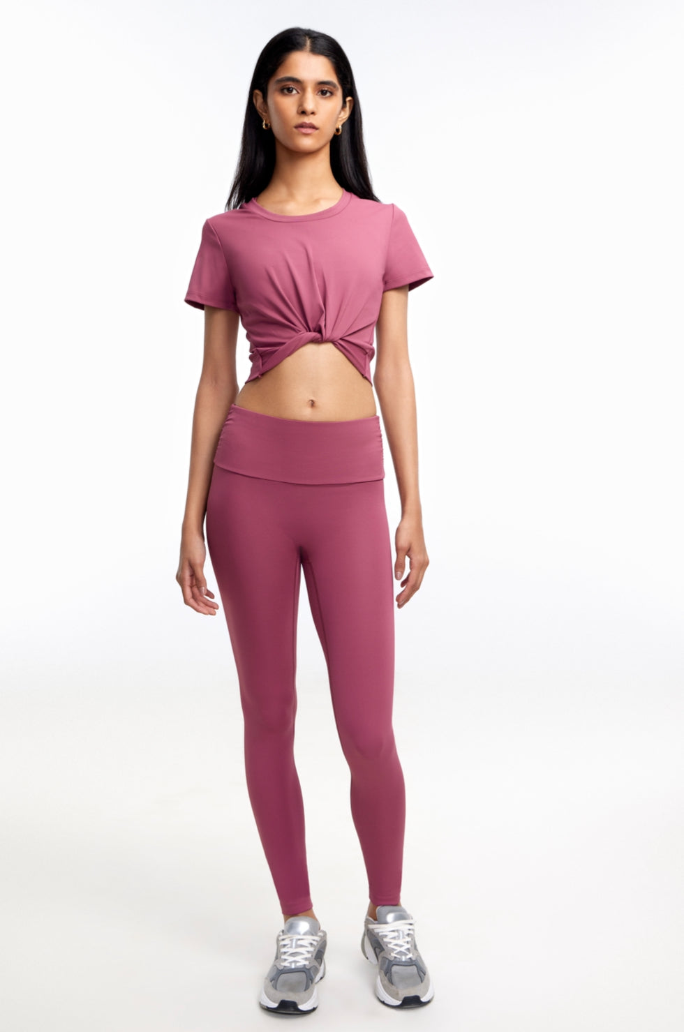 Ruched Waist Legging in Blush