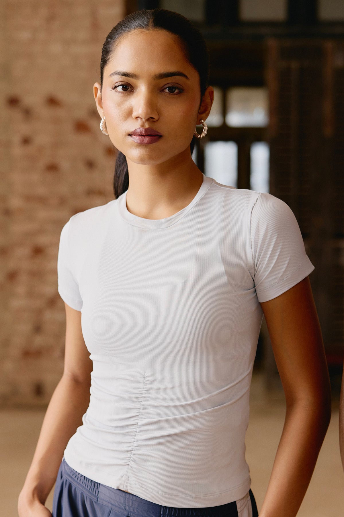 AerialRib Form Tee in Frost