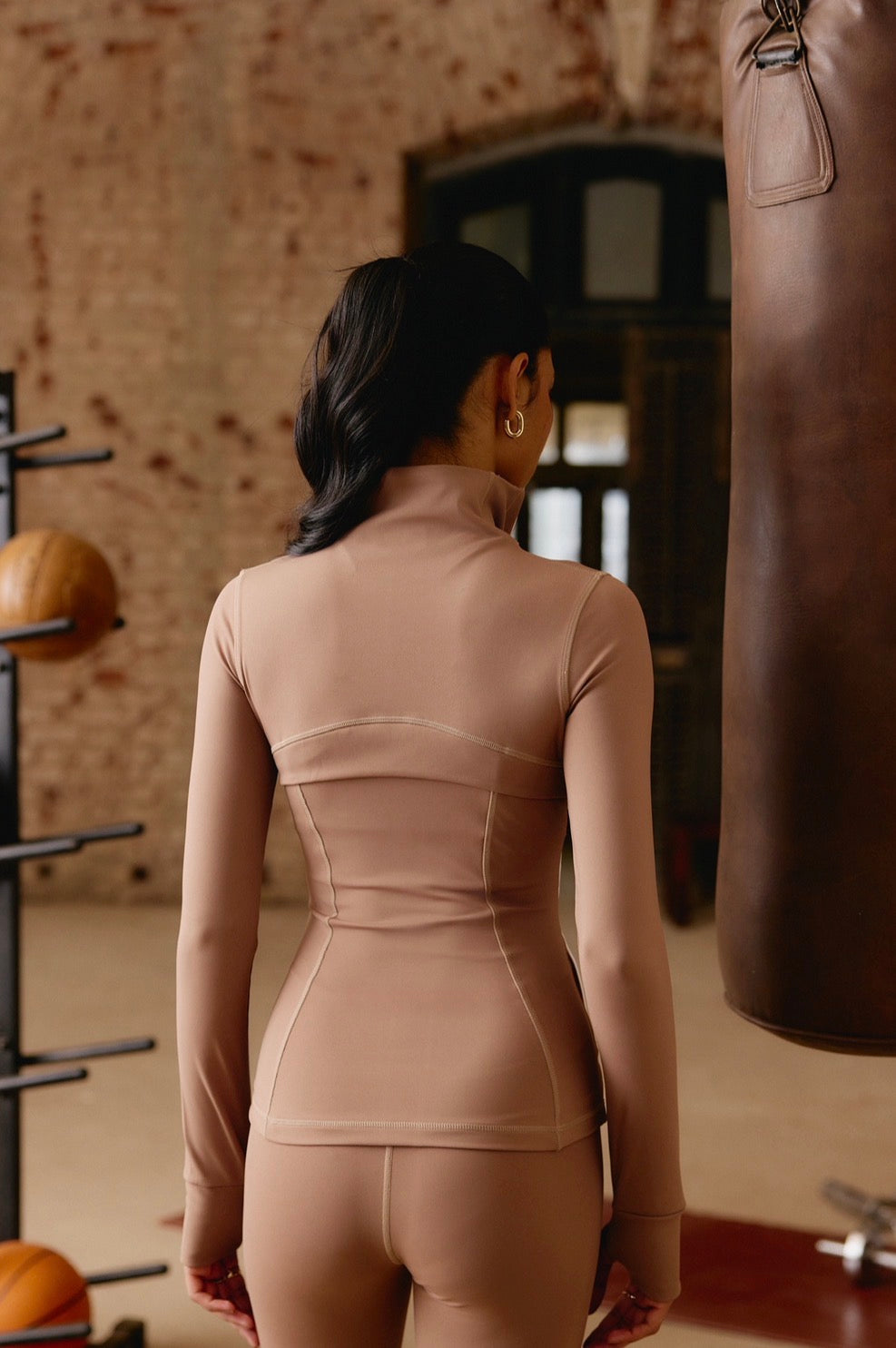 Caramel Contour Track Jacket