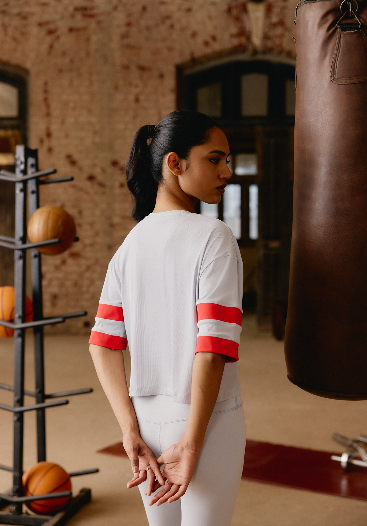 Varsity AerialRib Boxy Tee in Frost