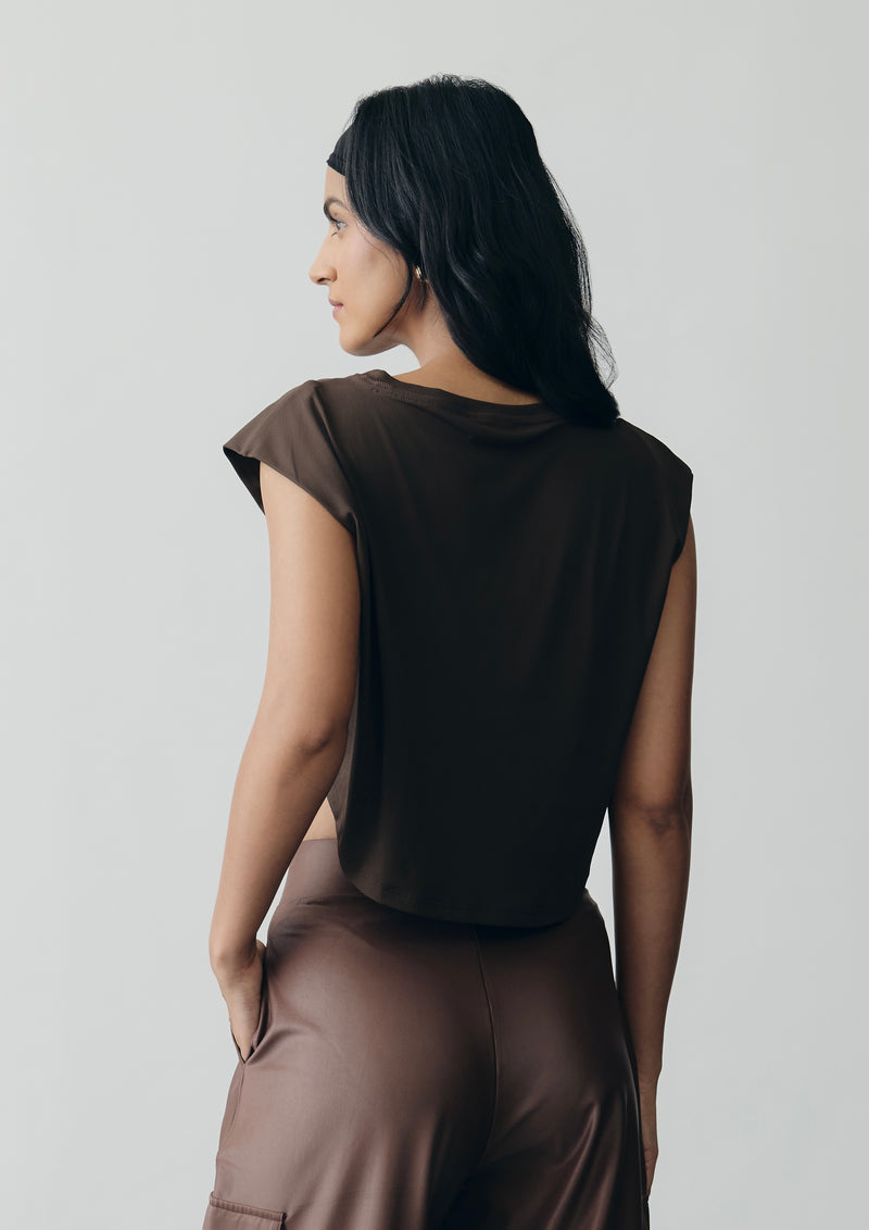 Marfa Tee in Mocha