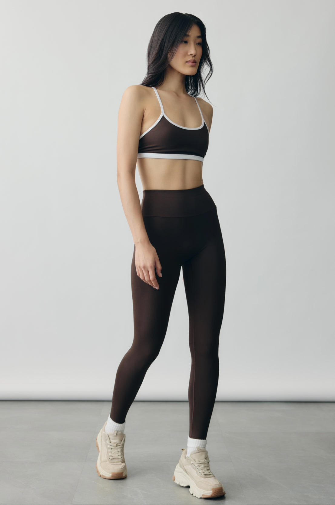 Mocha Row Back Detail Bra