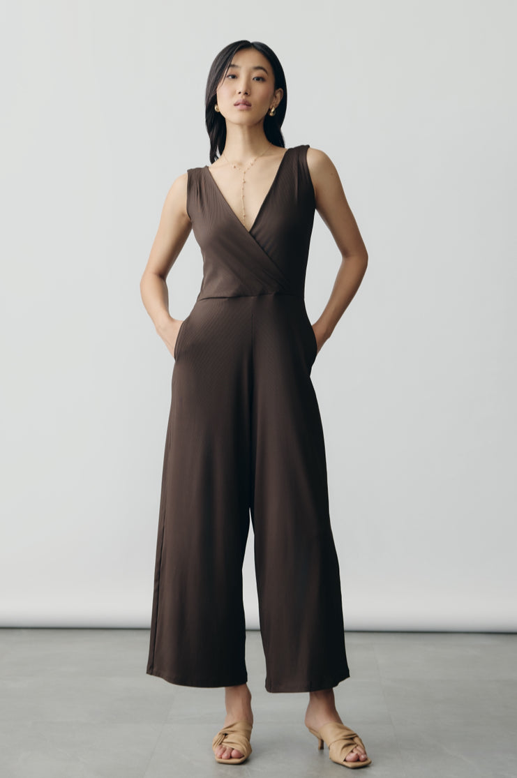 Mocha AerialRib Jumpsuit