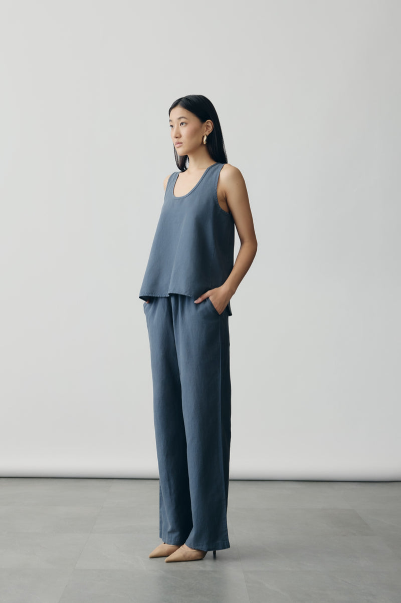 Deep Sea Linen Tank