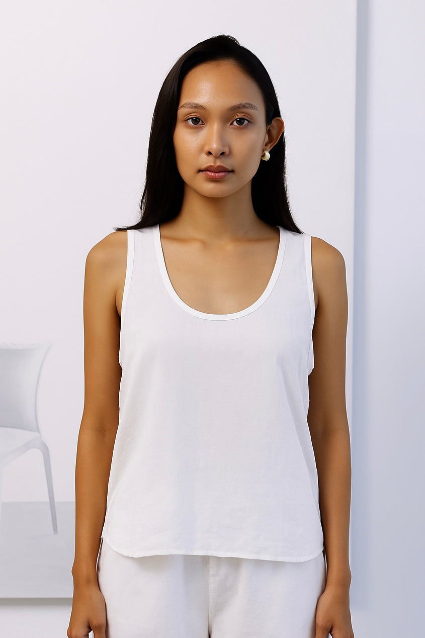 Blanc Linen Tank