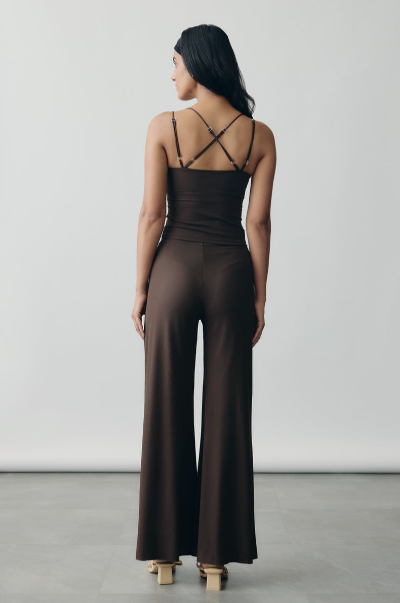 Mocha Flow Pants in Aerial Rib