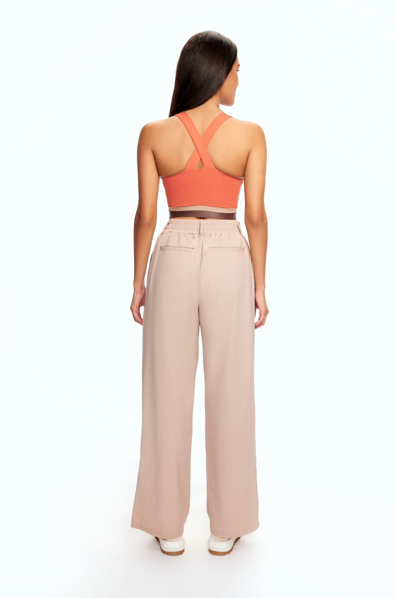 Suit Up Side Slit Trouser in Stone
