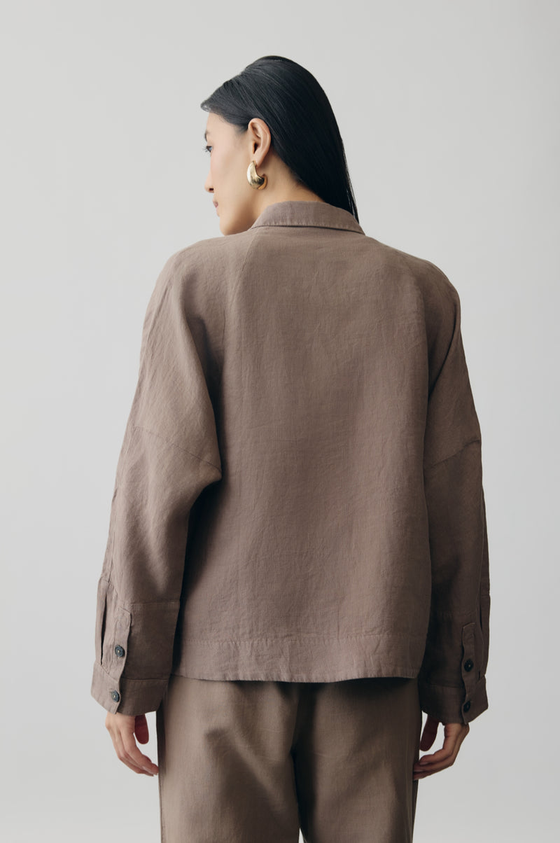 Axis Shacket in Latte