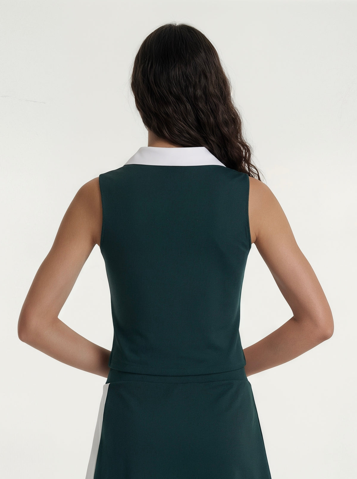 Cedar Pique Cropped Polo
