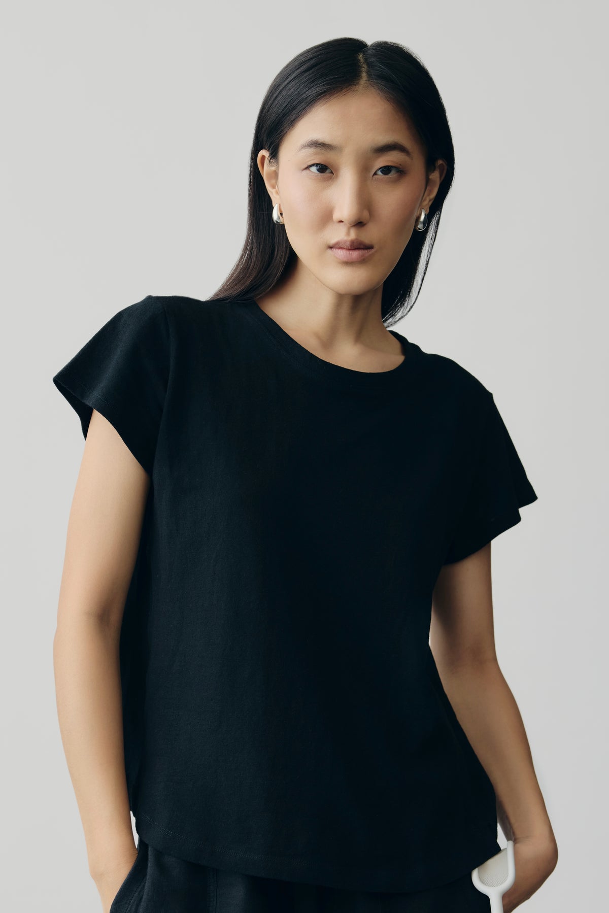 Onyx Linen Jersey Tee