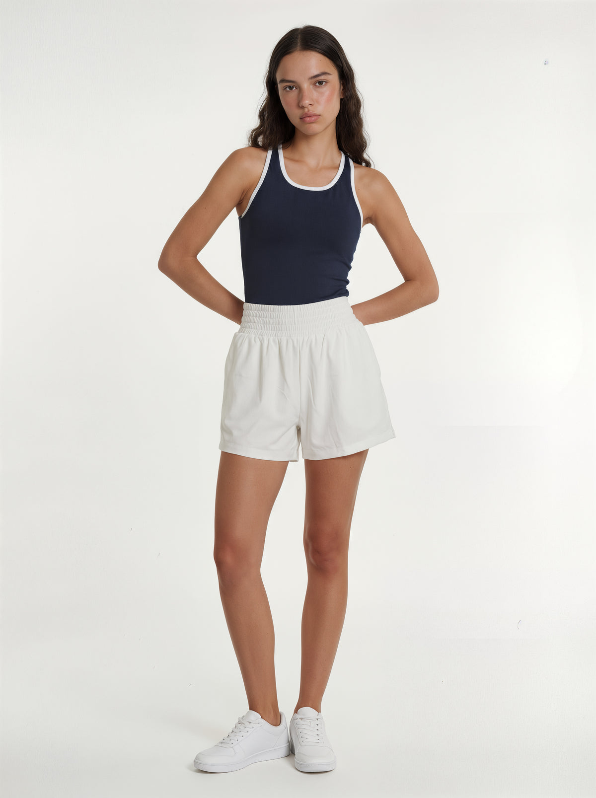 Navy Court Bra Tank