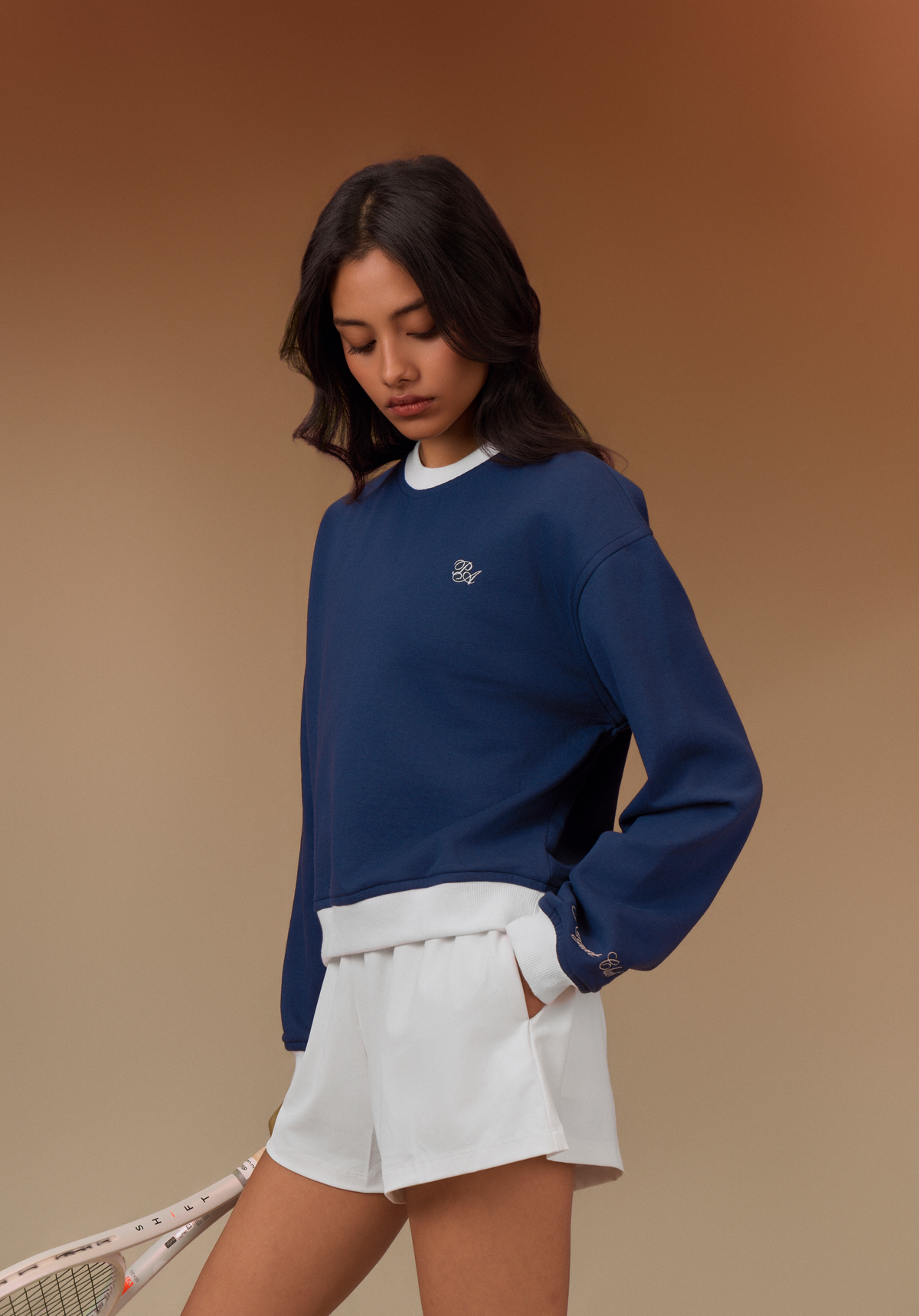 Fleece Crew Neck in Navy