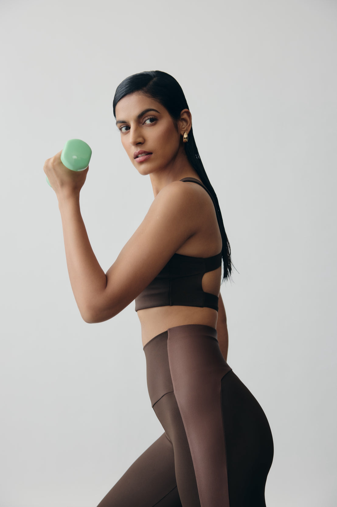 Mocha Bandeau Sports Bra