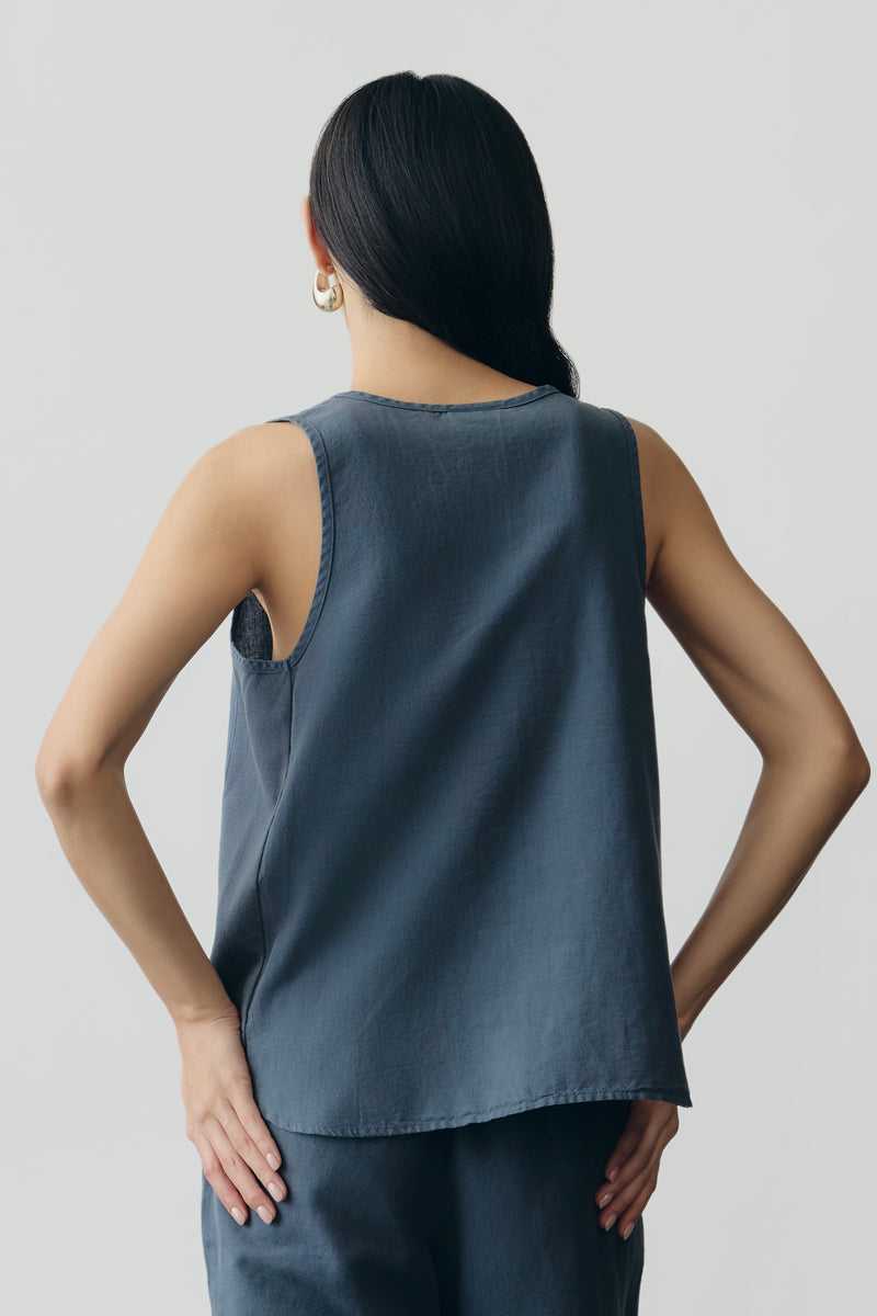 Deep Sea Linen Tank