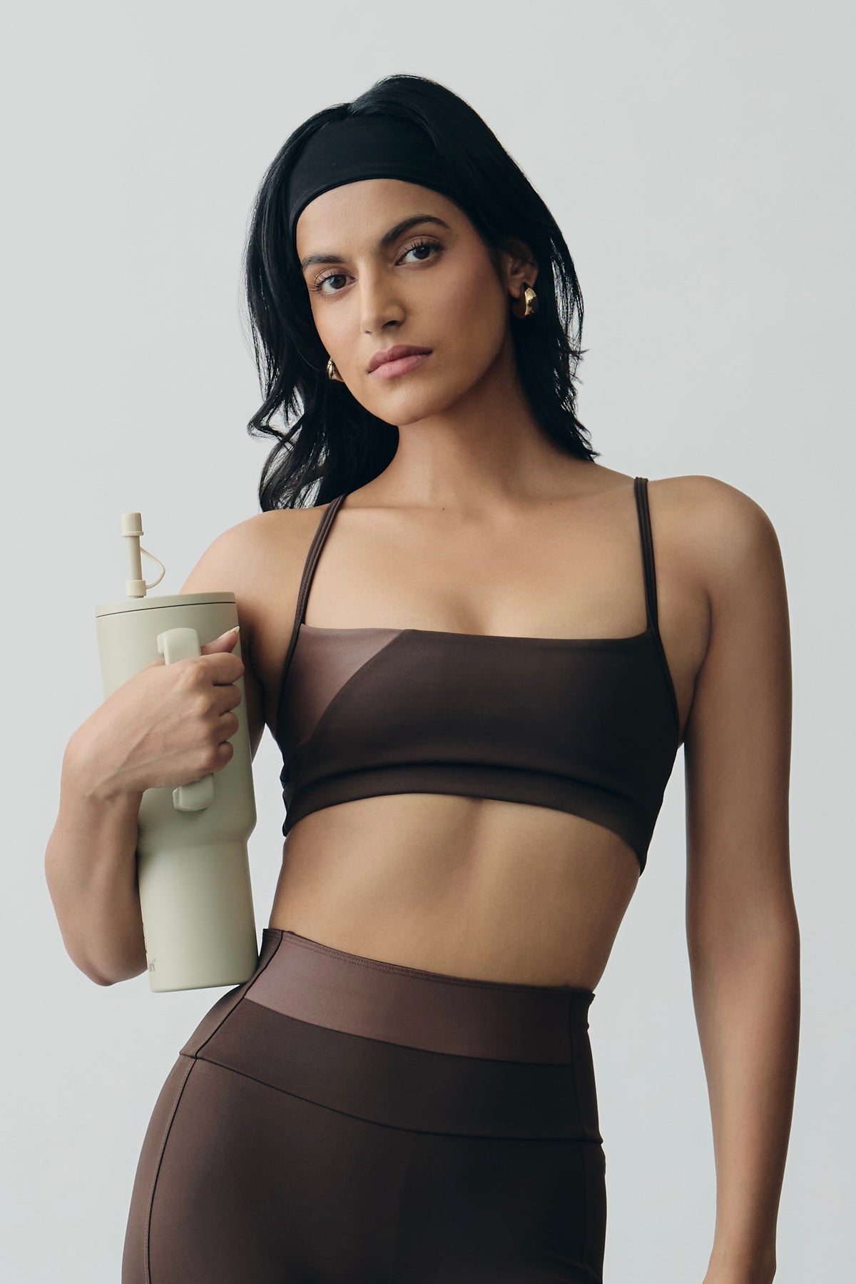 Mocha Tonal Sports Bra