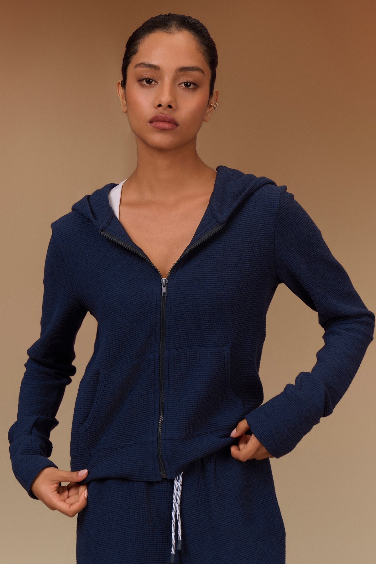 Cotton Waffle Hoodie