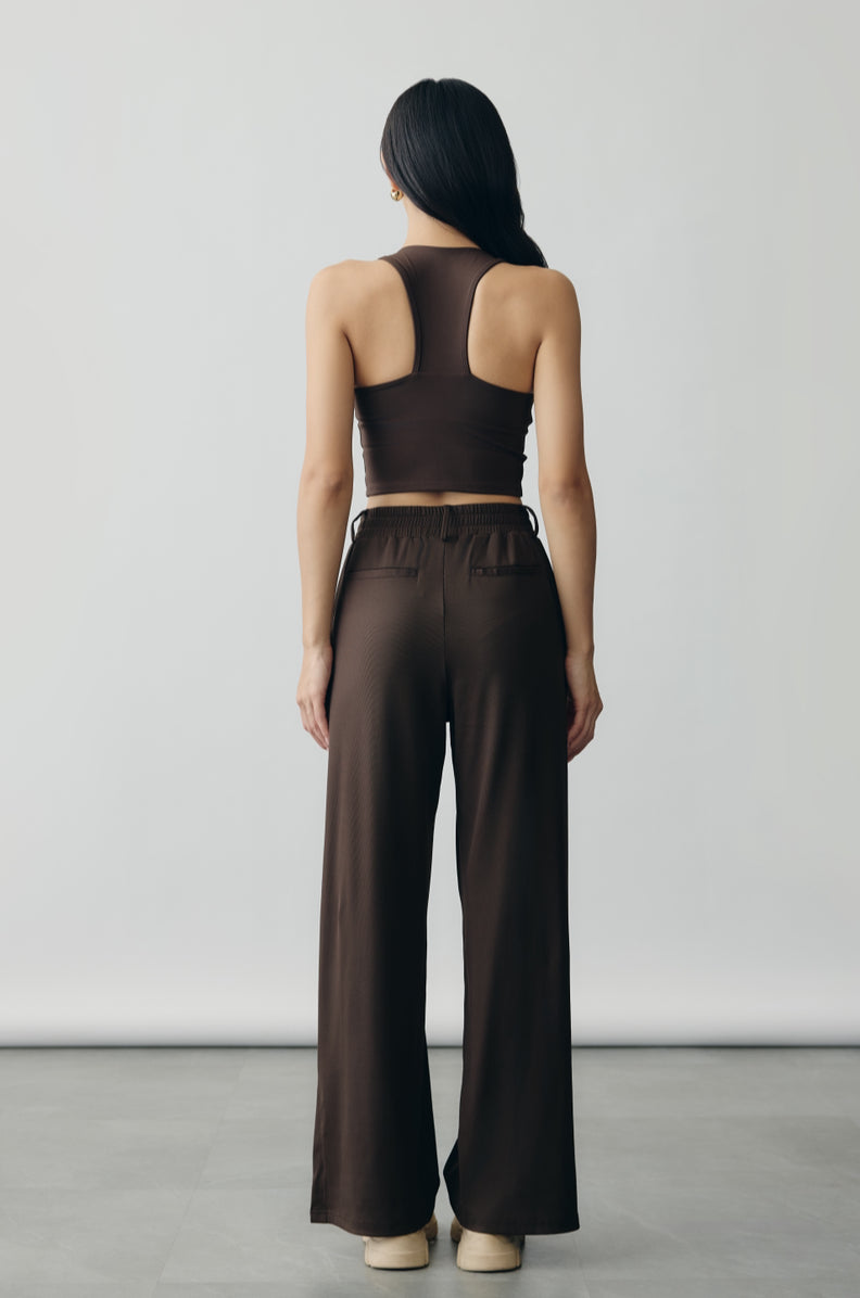 Aerial Rib Suit Up Trousers in Mocha