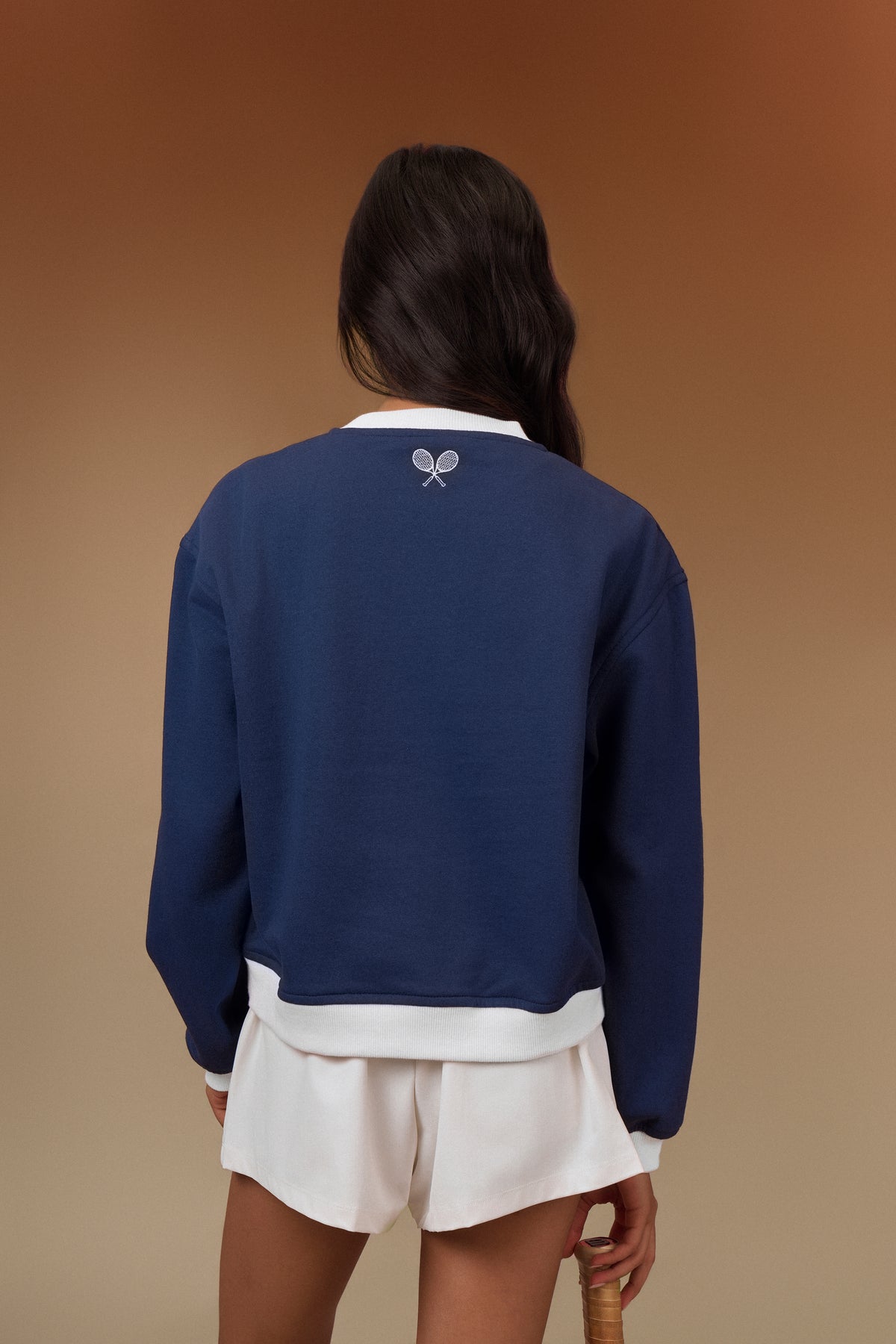 Fleece Crew Neck in Navy