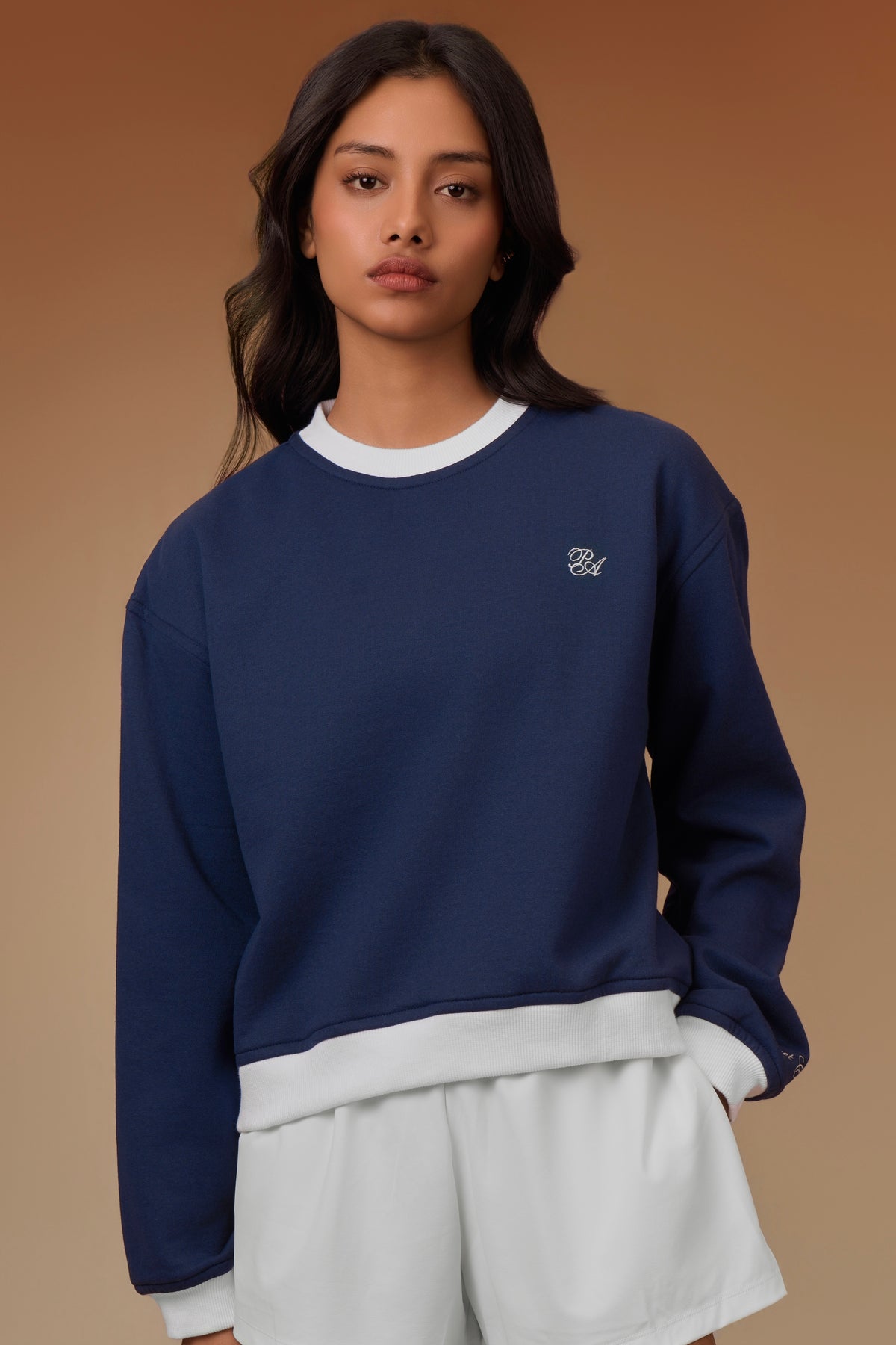 Fleece Crew Neck in Navy