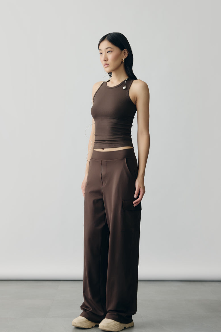 Mocha Ribbed Tank