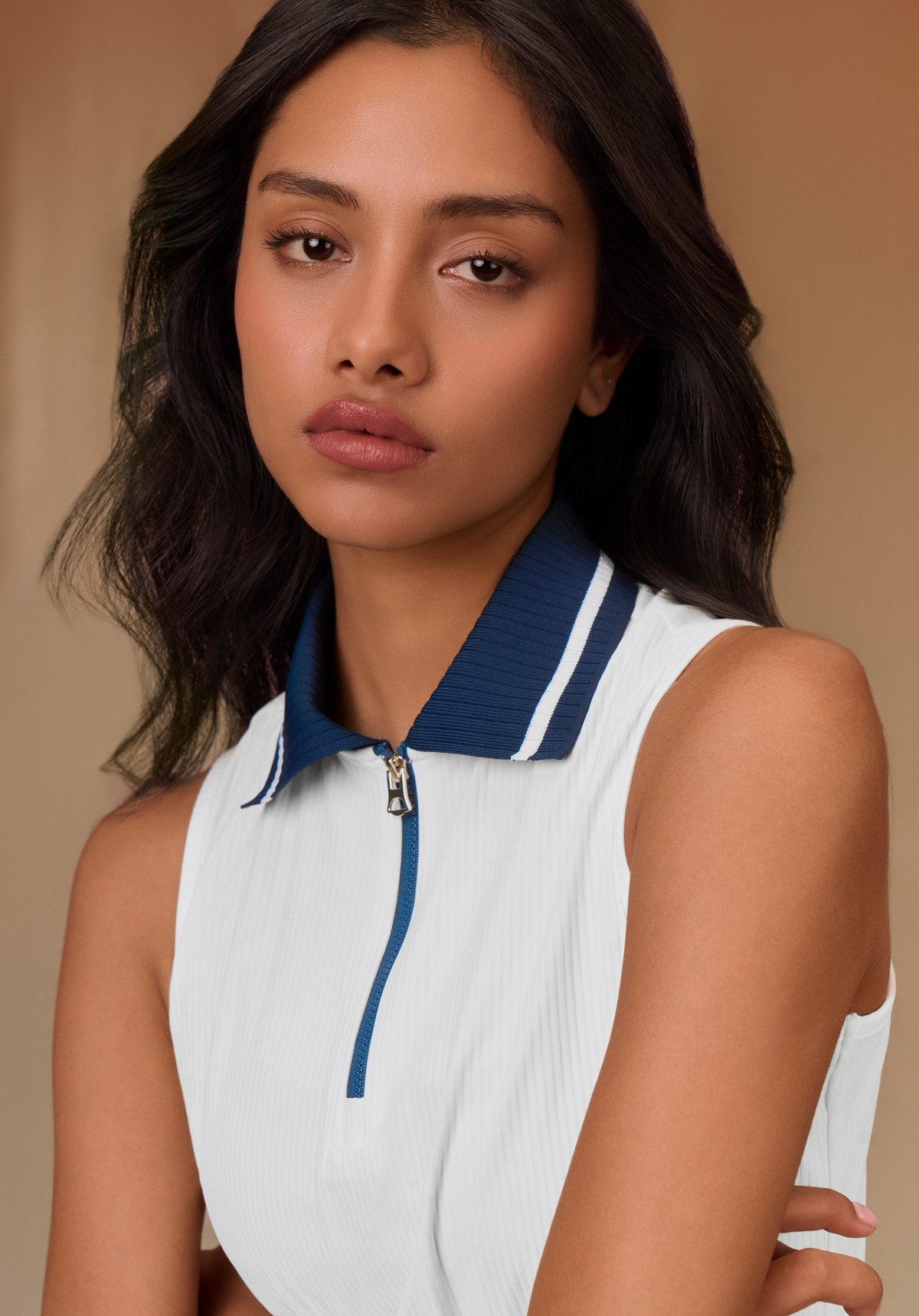 CourtRib Zip-Up Polo