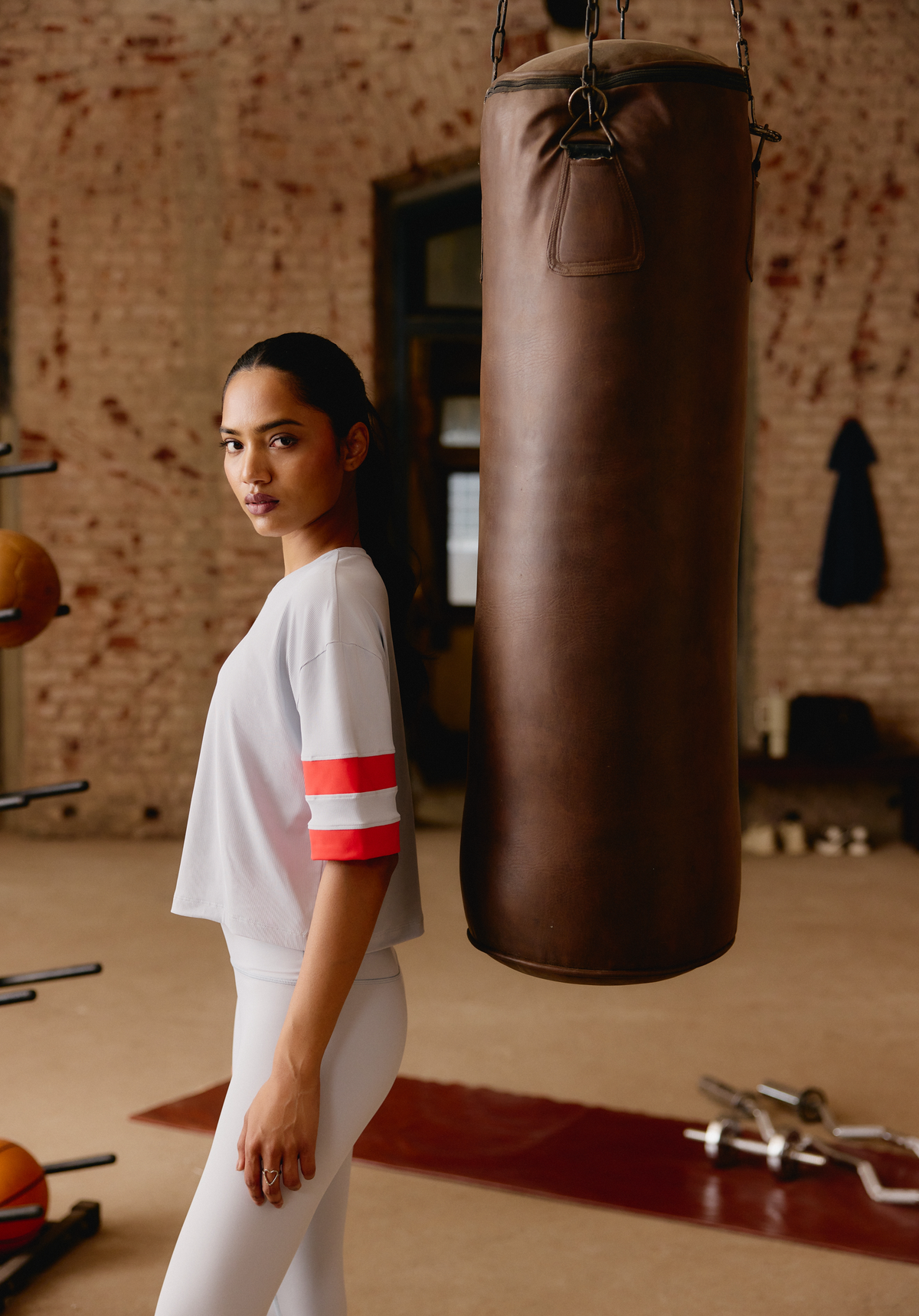 Varsity AerialRib Boxy Tee in Frost