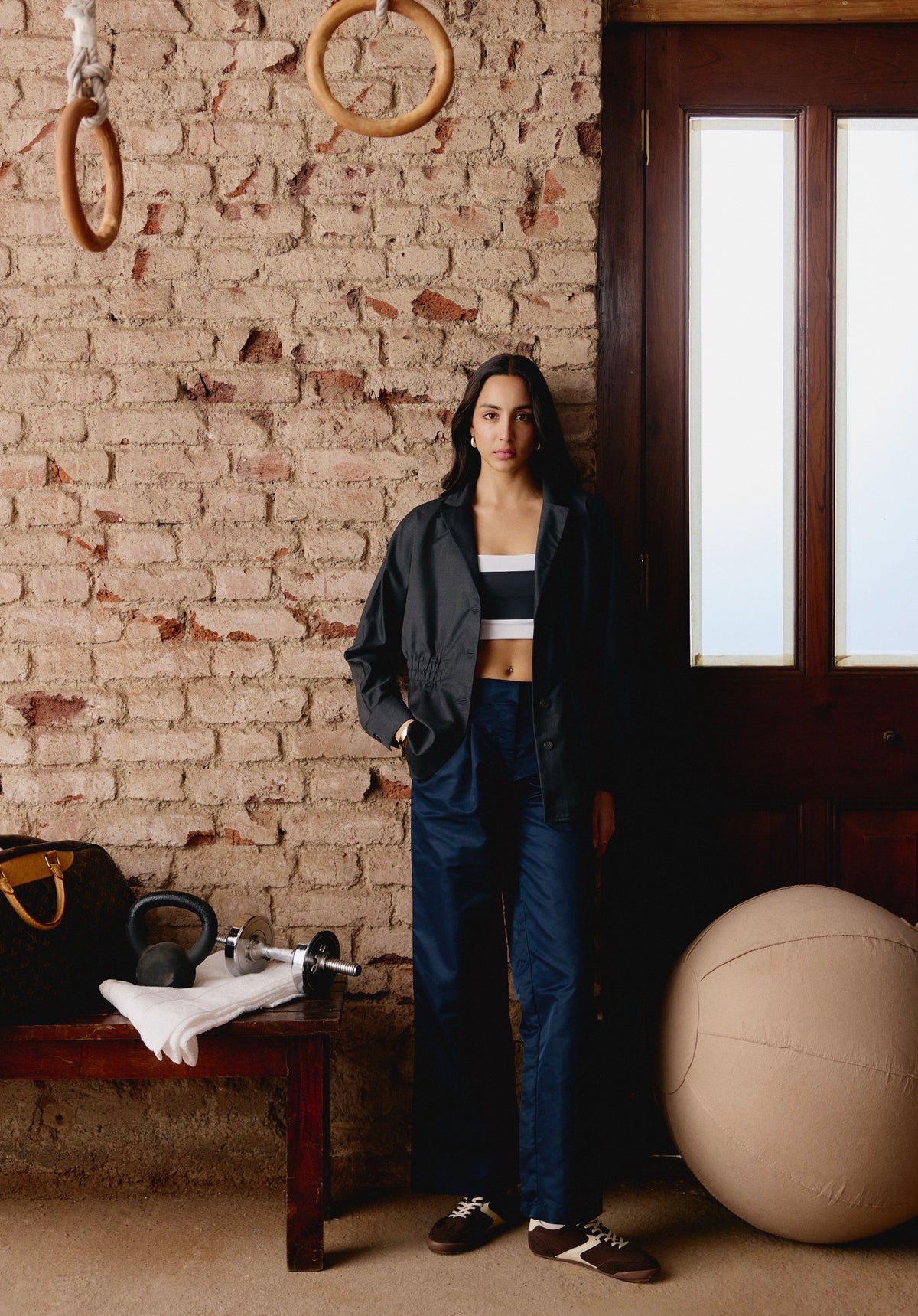 Technical Twill High Waisted Trousers