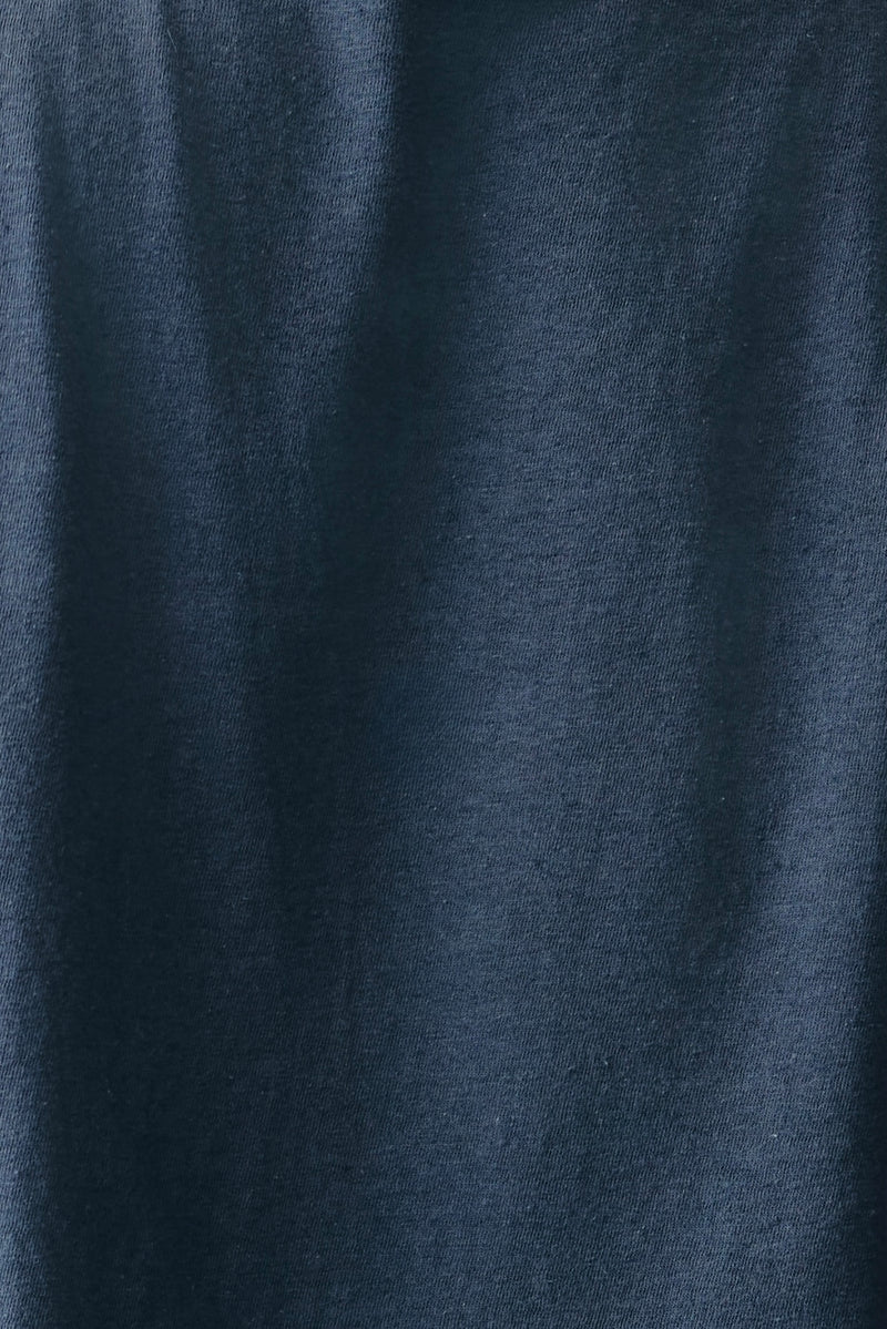 Linen Jersey Tee in Navy