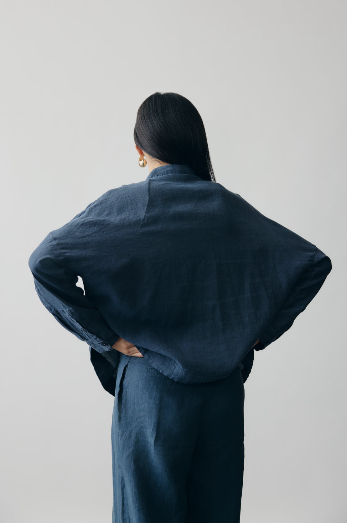 Deep Sea Axis Linen Shacket