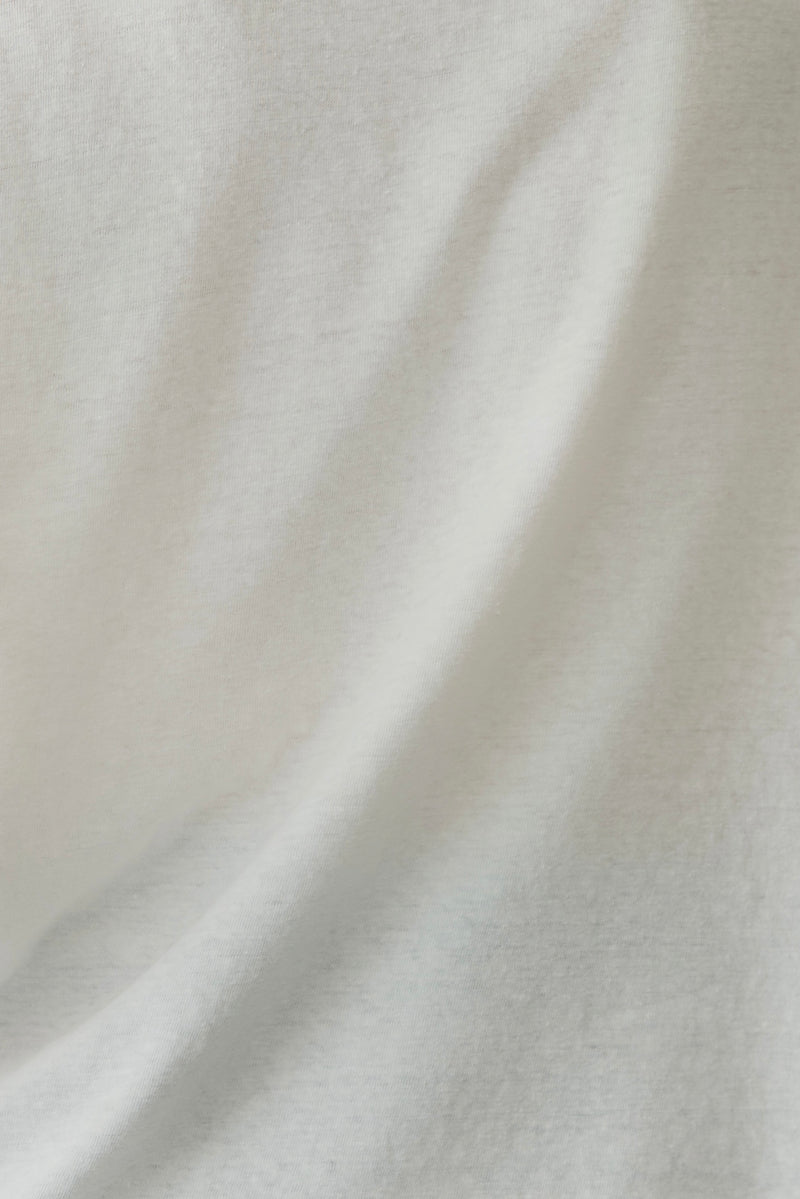 Linen Jersey Tee in Blanc