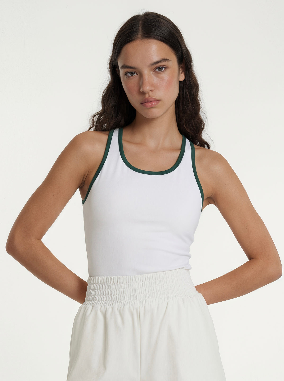 Court White Bra Tank