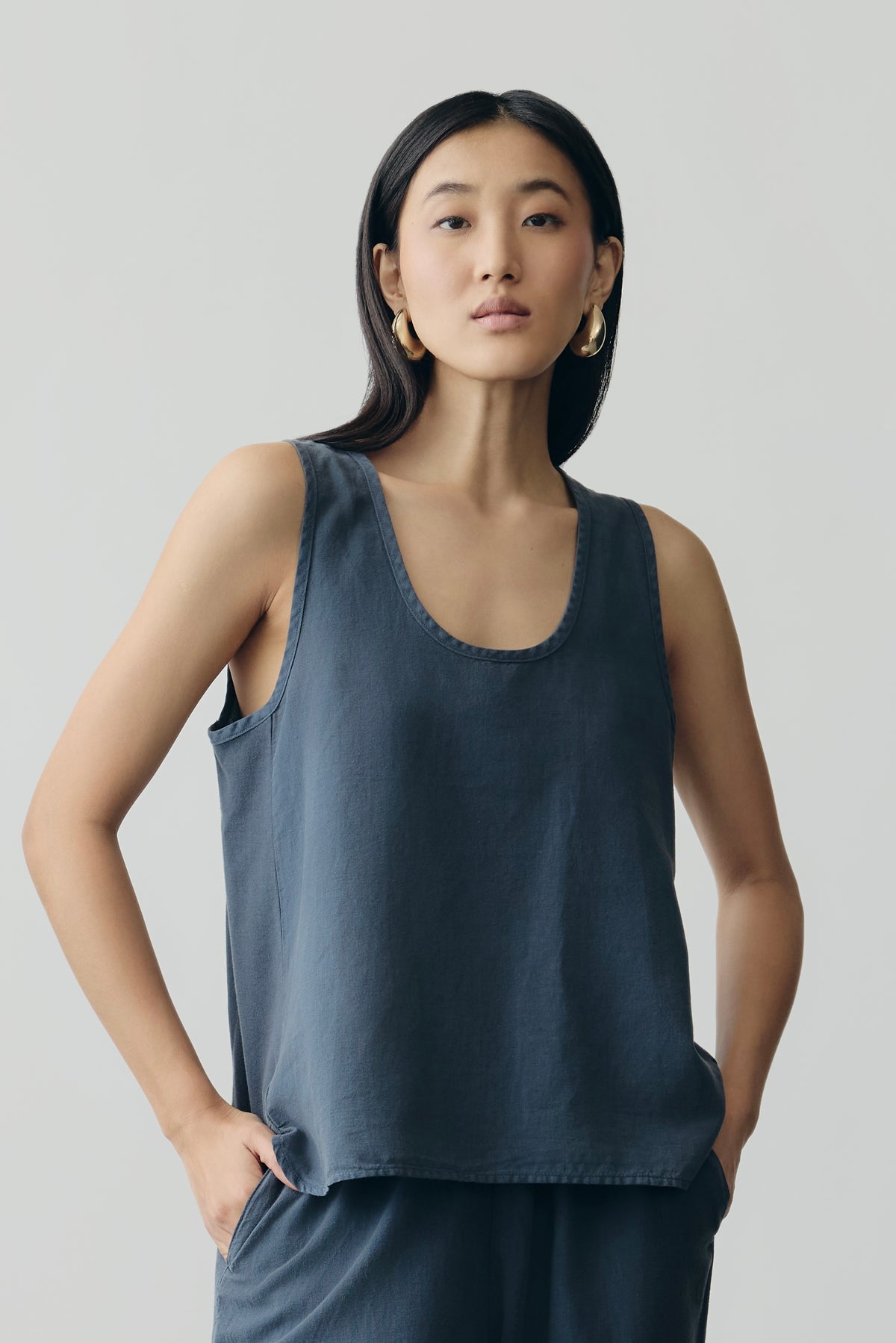 Deep Sea Linen Tank