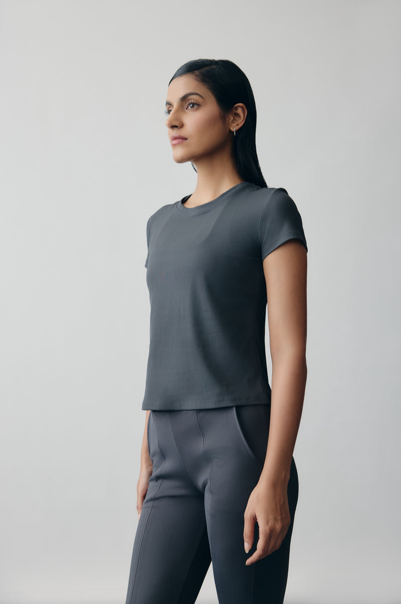 AerialRib Tee in Slate