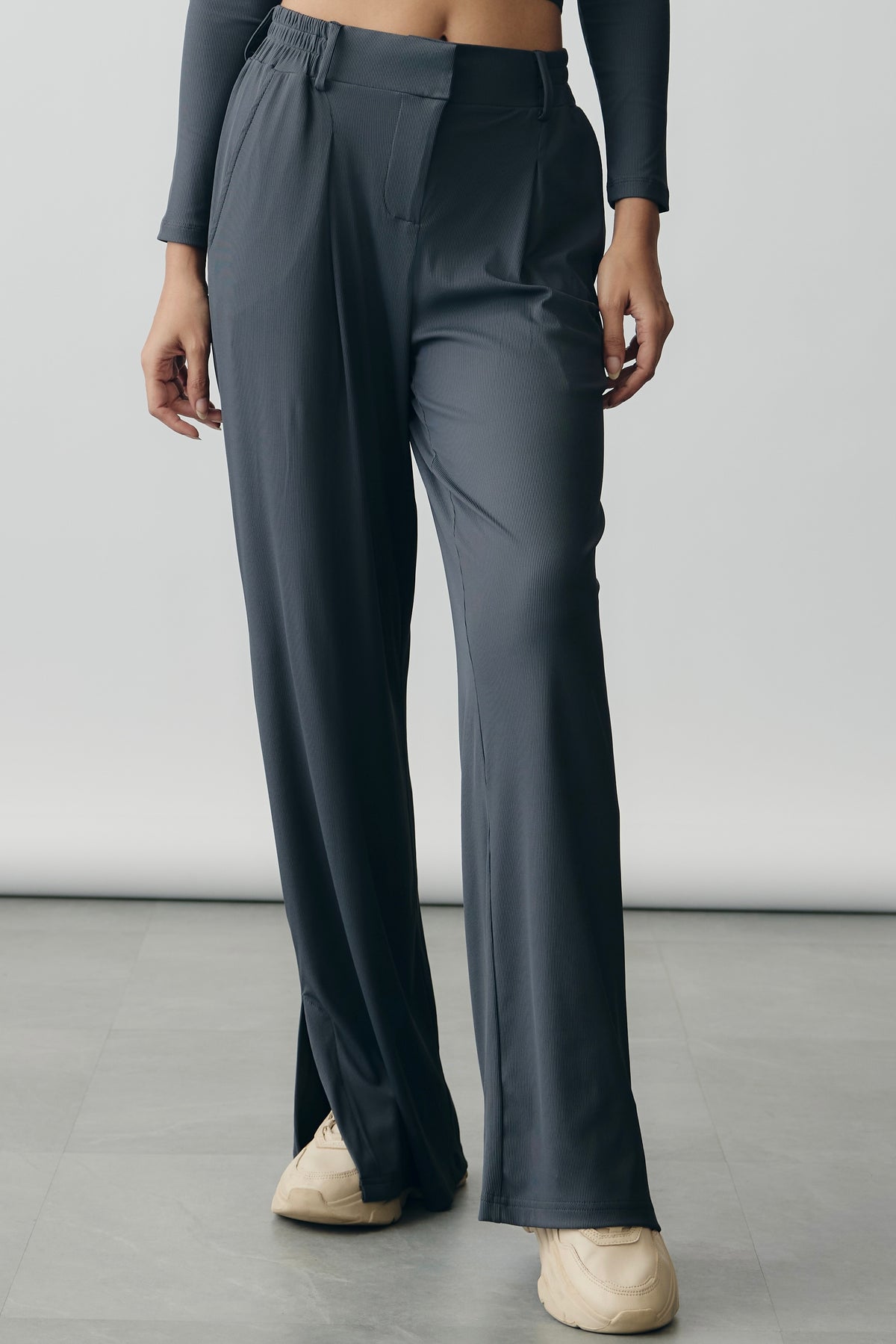 Aerial Rib Suit Up Trousers in Slate
