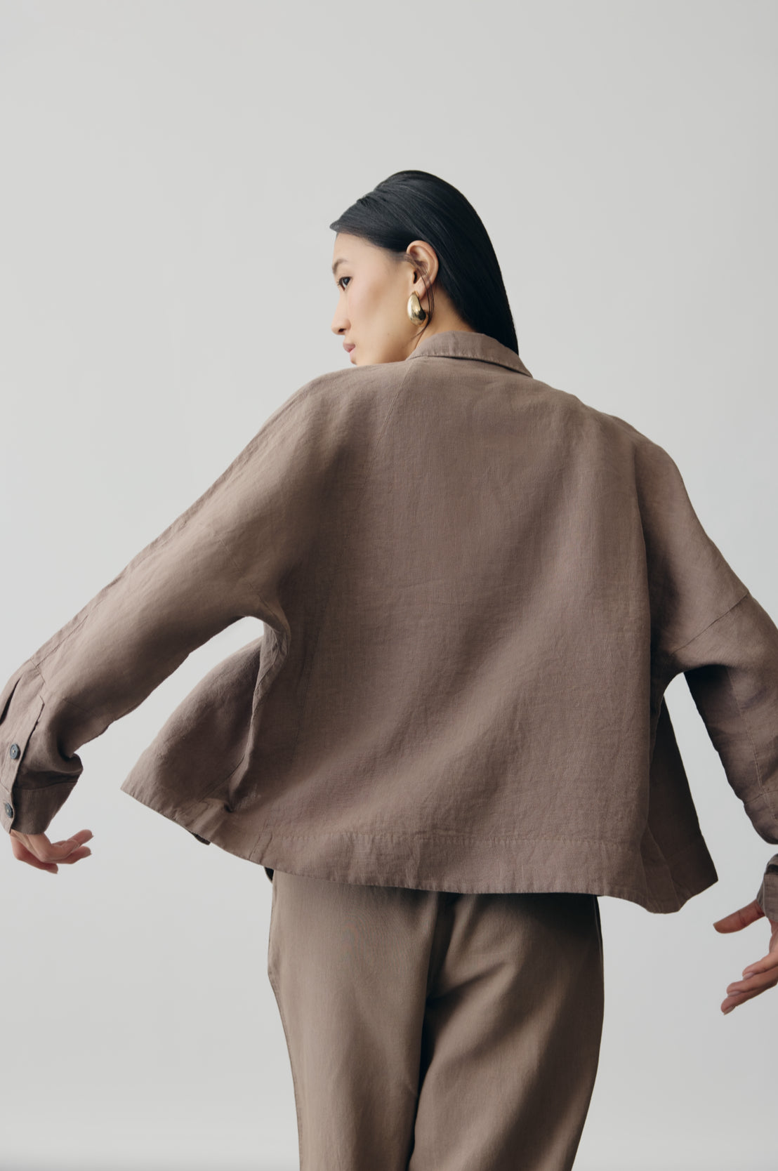 Axis Shacket in Latte