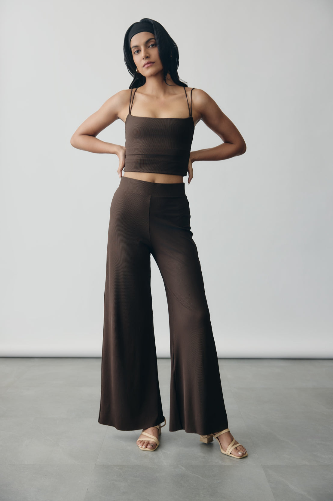 Palazzo Pant Pantalon Palazzo Rib Conjunto Rib Palazzo ASOS DESIGN