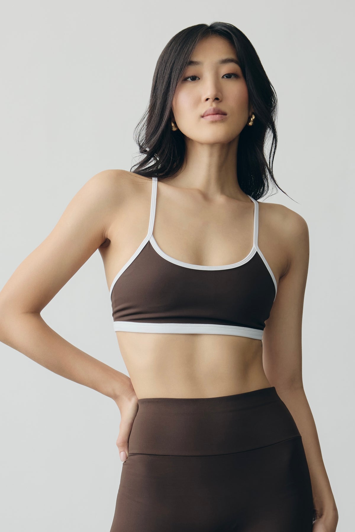 Mocha Row Back Detail Bra