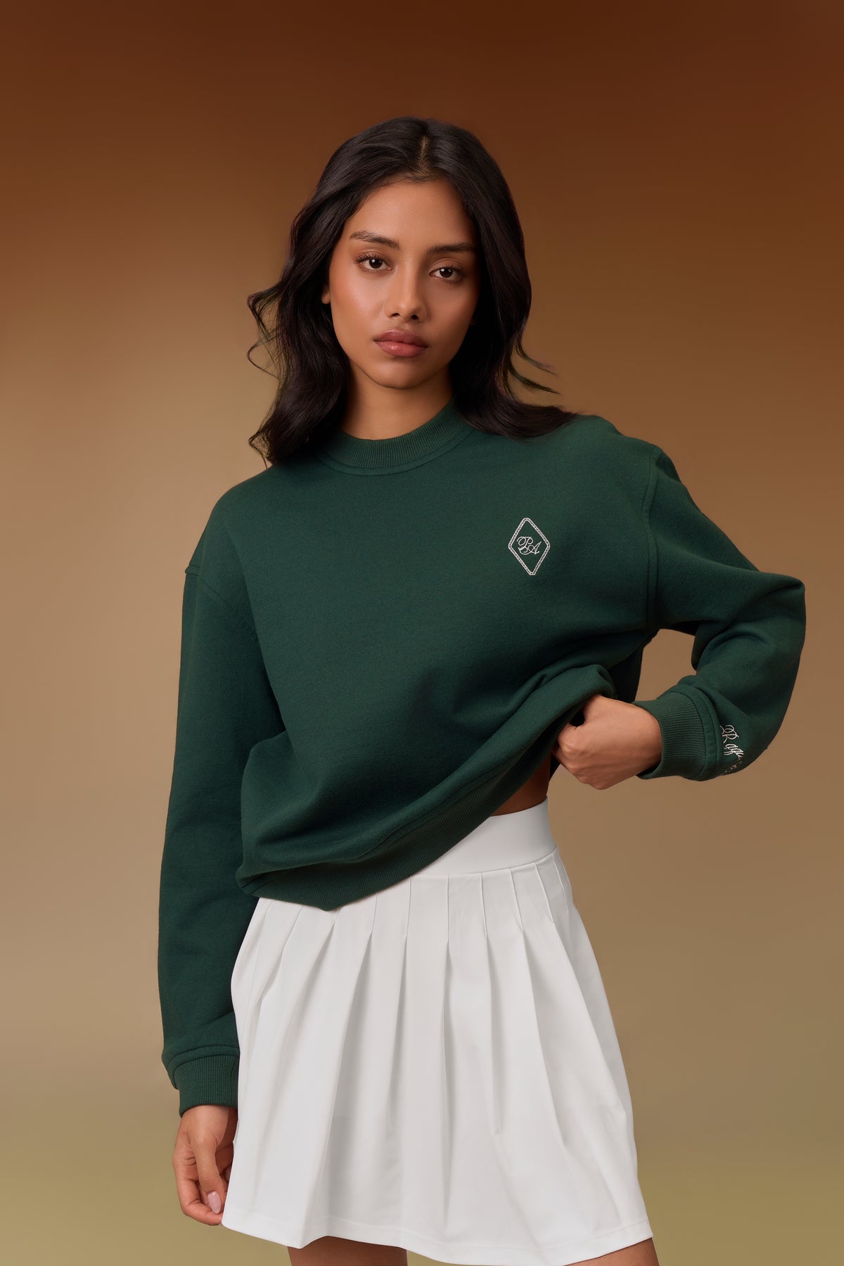 Fleece Crew Neck in Green